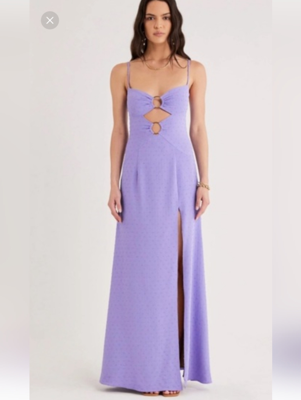 Rumer Maxi Lilac Cutout Ring Dress